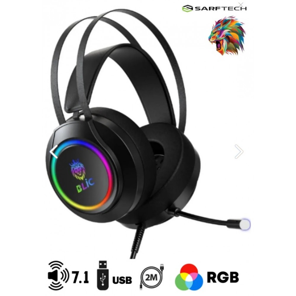 Blic Bgh3 Usb 7.1 Rgb Led Işıklı Gaming Oyuncu MKulaklığı ( Orjinal Ürün )