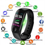 LED Dijital Saat / M3 Smartband Fitness Tracker Akıllı Bilezik Kan Basıncı Nabız Monitörü Su Geçirmez